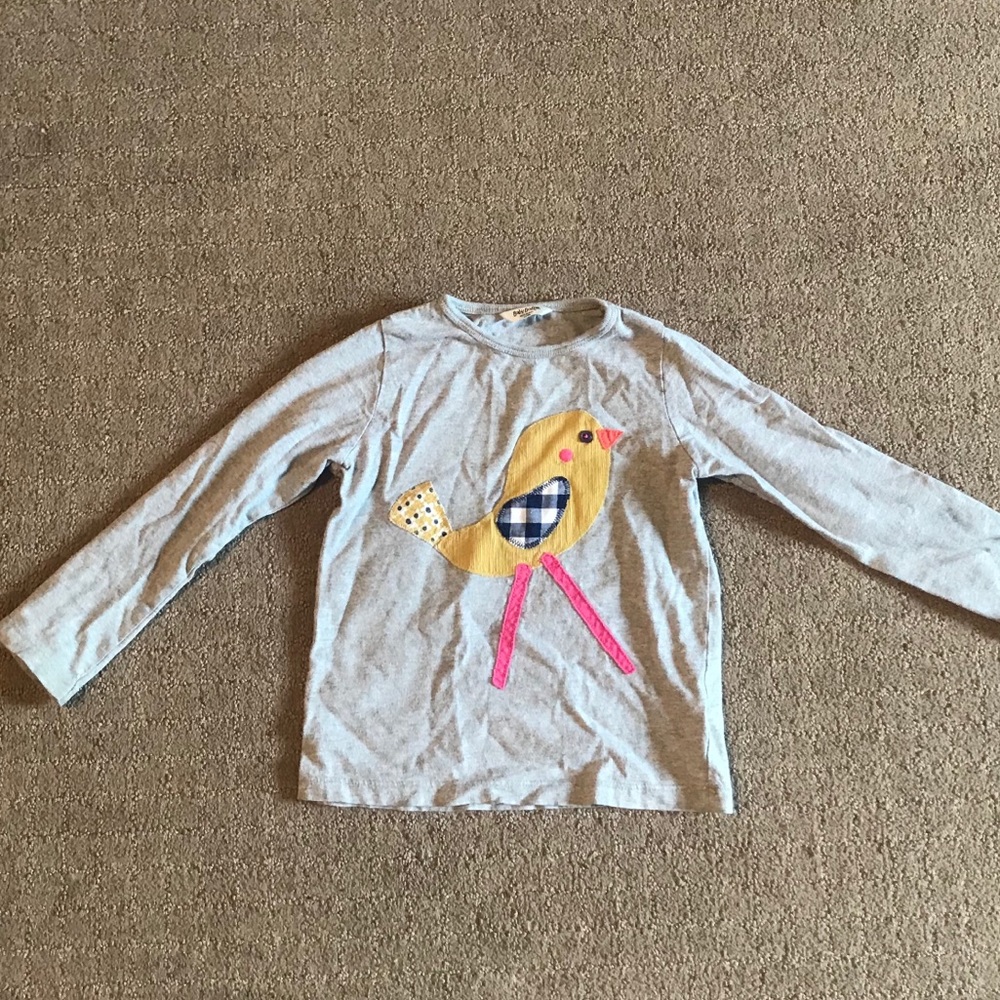 girls Long sleeve shirt with bird design on front